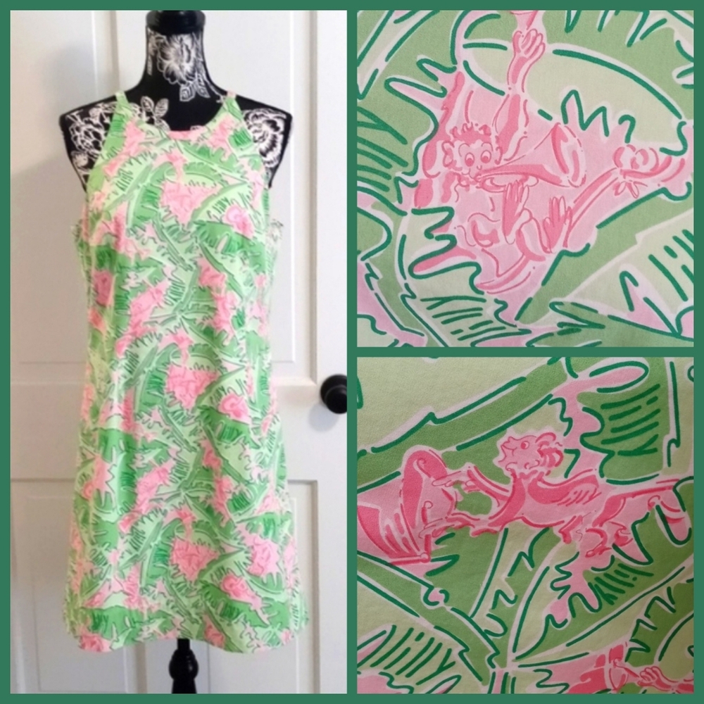 🐒VTG/RARE Lilly Pulitzer🐒 - "Musical Monkeys" Sleeveless Shift Dress